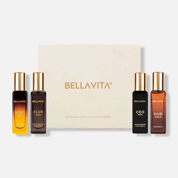 Bella Vita Luxury Perfume Gift Set For Him Eau De Parfum - 4 x 20 ml